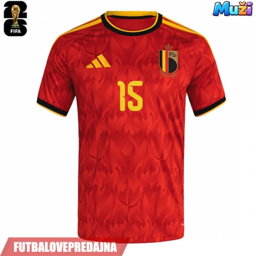 Lacne Muži Futbalové dres Belgicko Thomas Meunier #15 MS 2026 Krátky Rukáv - Domáci
